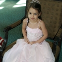 A flower girl in preparation