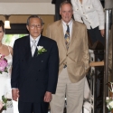 The bride and her father walking down the aisle