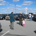 Danny, Warren & Julia play in the parking lot