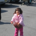 Warren and Julia play in the Parking Lot