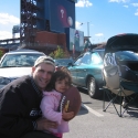 Warren and Julia play in the Parking Lot