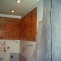 Installing the cabinets requires some wall work