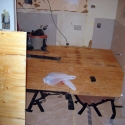 The walls are stronger with the plywood installed