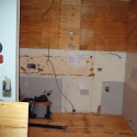 The walls are stronger with the plywood installed