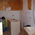 The new cabinets begin to come in