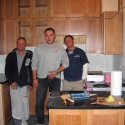 These giant men carried in the granite and installed the counter tops