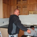 The final touches on the granite