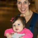 Sara got to ride in mommy's baby bjorn