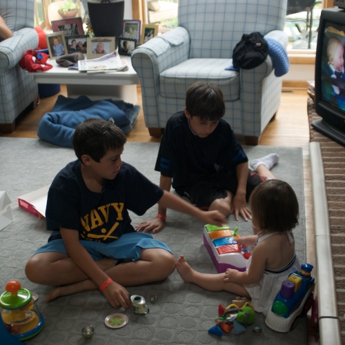 Playing with the boys