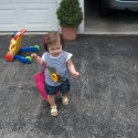 Sara playing in the Kroloff driveway