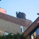 New York's Bravest on the roof confirming the fire is out.