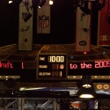 The stage and podium getting prepared