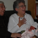 Grandma Helen and Grandpa Howie with Sara