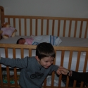 Max with his cousin baby
