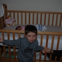 Max with his cousin baby
