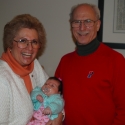 Bubbie and Grandpa with Sara