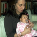 Sara in Mommy's arms