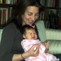 Sara in Mommy's arms