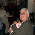 Grandpa Howie with Sara at Brunch