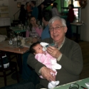 Grandpa Howie with Sara at Brunch