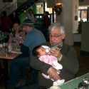 Grandpa Howie with Sara at Brunch