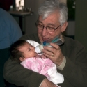 Grandpa Howie with Sara at Brunch