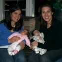 Lia and Lena, and Jenny with Sara