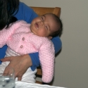 Lena konks out during dinner...