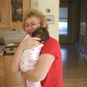 Bubbie and Sara in the new kitchen