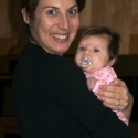 Mommy and Sara in Bubbie's kitchen