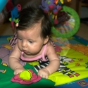 Sara on her play-mat!