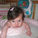 Getting her tummy time workout