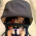 Sara loves to do errands in her stroller