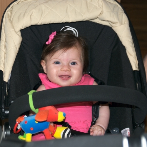 Enjoying her stroller