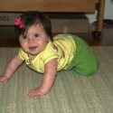 Playing on her rug