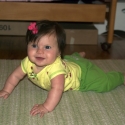 Playing on her rug