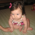 Playing on her rug