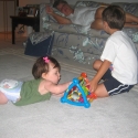 Playing on the rug