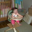 Sara in her new high chair!