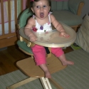 Sara in her new high chair!