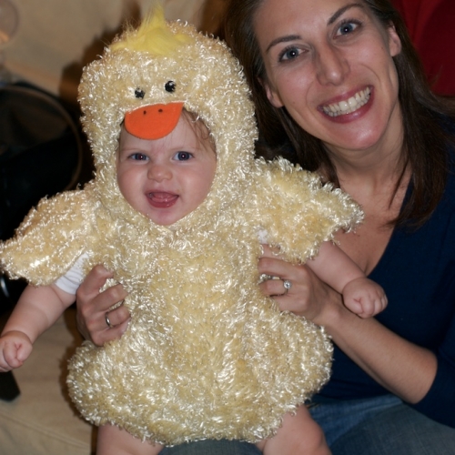 Mommy and the baby chick!