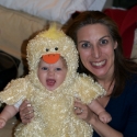 Mommy and the baby chick!