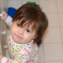 Playing in the bathroom!