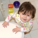 Playing in the bathroom!