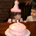 Sara's special cake arrives