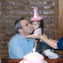 Mommy, Daddy and Sara with her special cake