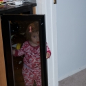 "Seriously Peanut, can you not play inside the fridge!!"
