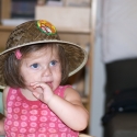 In her safari gear!