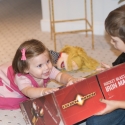 The cousins set up a new toy