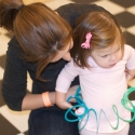 Mommy and Peanut in ballet class!